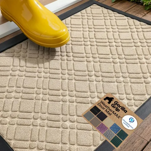 Miniatura 59 de Gorilla Grip WeatherMax - Tapete de pasillo para todas las estaciones, impermeable, 72x24 pulgadas, de goma natural, resistente a manchas, perfil