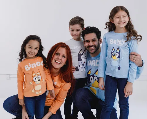 Miniatura 5 de Bluey Bingo Chilli Mom Bandit Dad Long Sleeve Matching Family T-Shirt Toddler to Adult