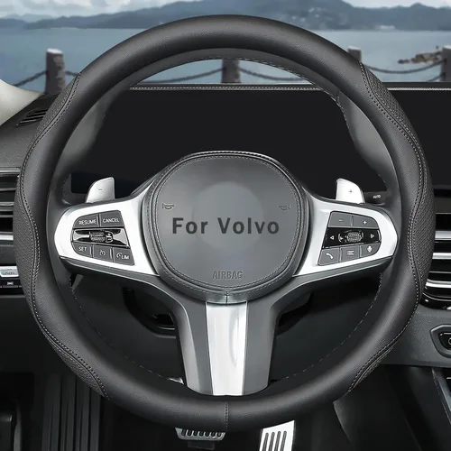 Miniatura 120 de Funda a medida para volante de Acura, transpirable antideslizante, fundas de cuero de doble cara para volante de automóvil, para accesorios de Acura