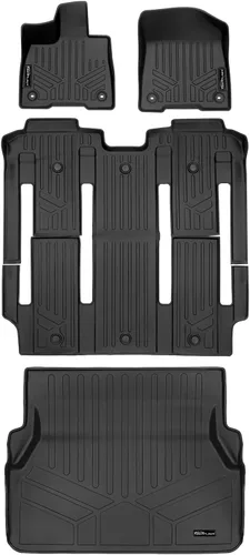 Miniatura 22 de SMARTLINER Alfombrilla de suelo para maletero de carga para todo tipo de clima, detrás de la segunda fila para Toyota Sienna 2011-2012