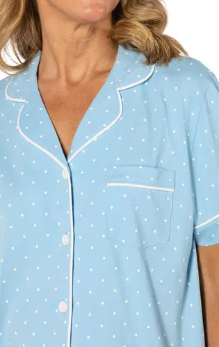 Miniatura 3 de PajamaGram Pijama de algodón para mujer - Conjunto de pijama capri para mujer, 100% algodón