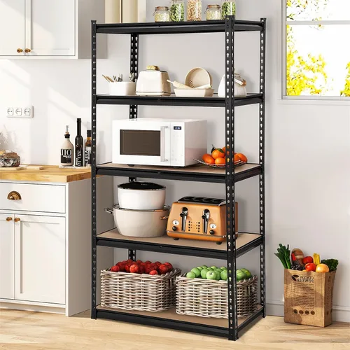 Miniatura 2 de GarveeHome Estantes de almacenamiento de garaje, estantes utilitarios de 5 niveles, estantes de almacenamiento ajustables, estantes industriales