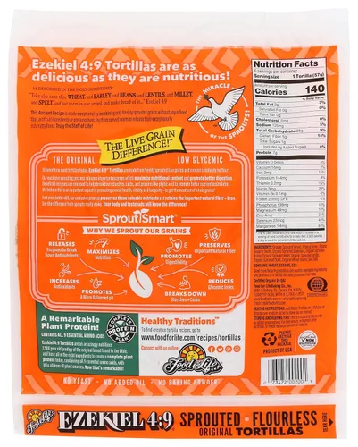 Miniatura 2 de Food for Life Tortillas orgánicas de grano entero grandes, 12 onzas