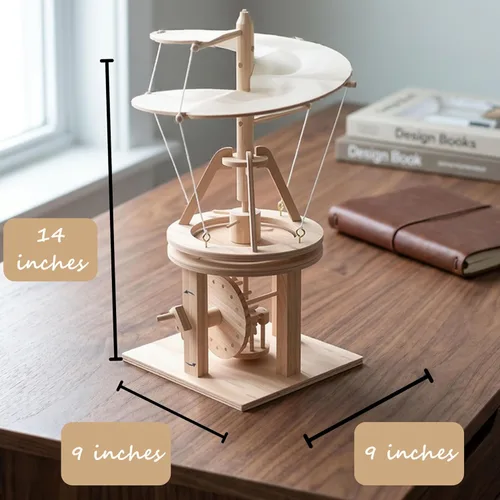 Miniatura 5 de Modelo de máquina voladora de Leonardo da Vinci Pathfinders, juego con modelo de madera