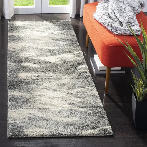 Miniatura 15 de SAFAVIEH Retro Collection - Alfombra de área de 2 x 3 pies, azul claro y azul, no desprende pelusa y fácil de limpiar, ideal para sala de estar