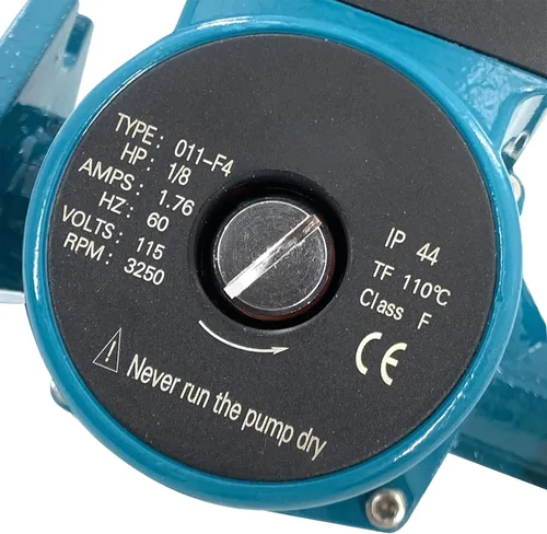Miniatura 5 de 0011-F4 Bomba de circulación de hierro fundido 1/8HP 115V 31GPM compatible con sistemas de calefacción y refrigeración Taco/Calefacción