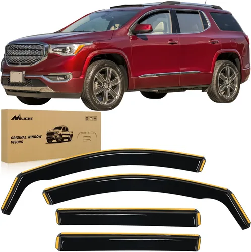 Nilight Visera de ventana compatible con GMC Terrain 2018 2019 2020 2021 2022 2023 2024 Viseras de ventana de ventilación, protectores de lluvia