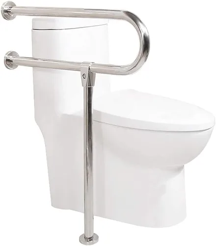 Miniatura 8 de Barra de baño para discapacitados, pasamanos antideslizantes de acero inoxidable 304 para inodoro y ducha de discapacitados, barandilla de seguridad