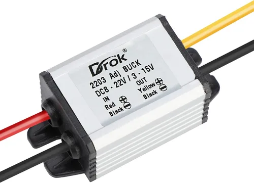Miniatura 5 de DROK Convertidor de voltaje de CC a CC impermeable regulador de voltaje 8-22V a 3-15V 5V 12V 3A salida ajustable transformador de fuente