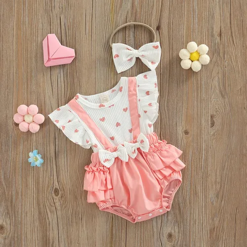 Miniatura 69 de Mubineo Ropa de verano para bebé niña, sin mangas, encaje floral, vestido de mameluco para recién nacido