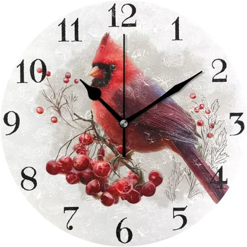 Miniatura 28 de susiyo Reloj de pared de alpaca con diseño de llama, con diseño de animales, silencioso, redondo, sin tictac, funciona con pilas, creativo