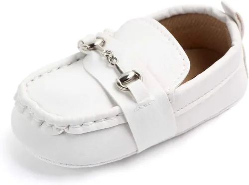 Miniatura 2 de QIETION Zapatos Oxford de piel sintética con suela suave, antideslizantes, para niños y niñas, para caminar