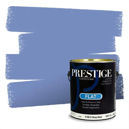 Miniatura 1071 de Pintura Exterior + imprimación PRESTIGE, todo-en-uno, 1 galón, acabado mate, color comparable al Valspar* Royal Gray* VS151-Gris real