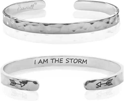 Miniatura 81 de Carviell Pulseras grabadas para mujer, inspiradoras, amistad, amor, mamá, hija, hermana, cristiana, graduación, conmemoración y regalos de boda, más