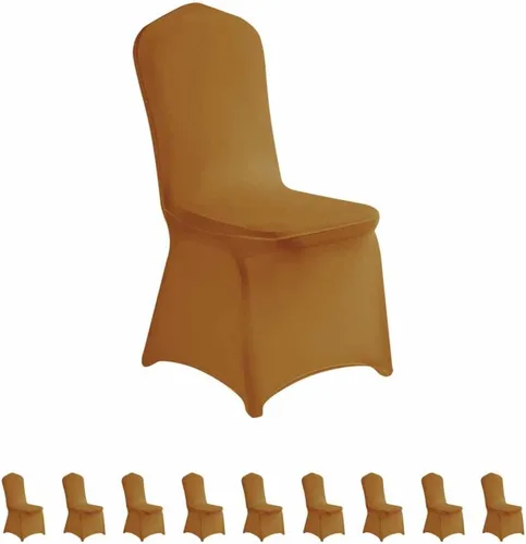 Miniatura 34 de LZY 6 piezas Fundas de Silla de Spandex Elásticas Fundas Deslizables para Fiestas de Boda, Fundas de Decoración de Sillas de Comedor y Banquete Negro