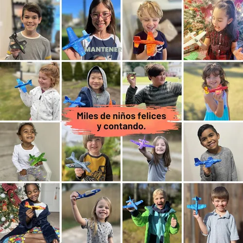 Miniatura 3 de Regalos de relleno de calcetines para niños y niñas: avión de espuma de juguete planeador avión planeador aviones de espuma de poliestireno