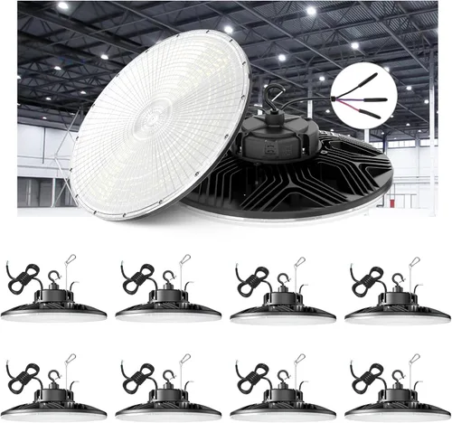 Miniatura 11 de Luz LED UFO de alta bahía, 150W/100W/80W ajustable, 3000K/4000K/5000K ajustable, UL listado 21000LM 0-10V regulable IP65 impermeable alta Bahía
