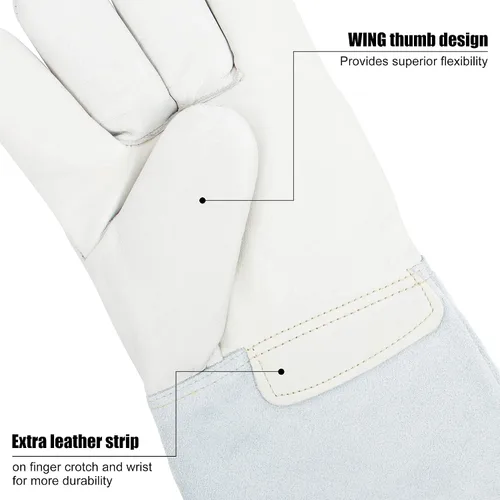 Miniatura 9 de BEETRO - Guantes anticongelantes de -292℉/-180℃ o superior para manejo de hielo seco, nitrógeno líquido, esponja e interior de algodón