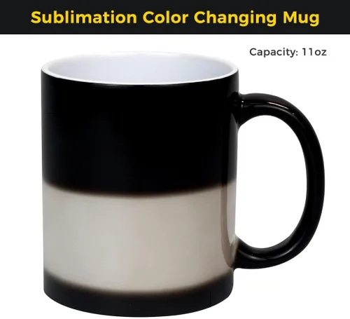 Miniatura 3 de QOMOLANGMA 36 tazas de 11 onzas que cambian de color de sublimación en blanco, taza mágica que cambia a todo color para transferencia de prensa