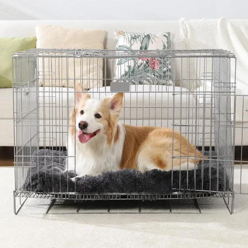 Miniatura 3 de Vonabem Alfombrilla para Jaula de Perro Grande 36 Pulgadas, Cama Lavable para Jaula para Perros Grandes y Medianos, Alfombrillas Suave de Felpa