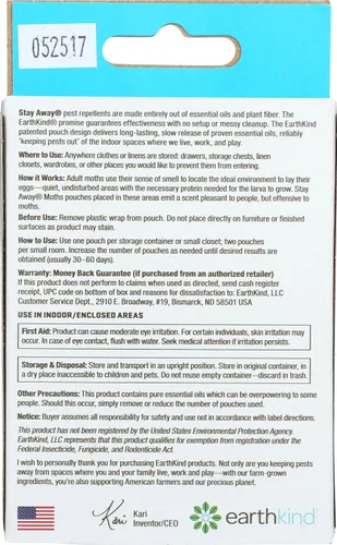 Miniatura 2 de Repelente para Polillas Stay Away de Earthkind, 2.5 onzas, MOTH, Marrón, 1, 1