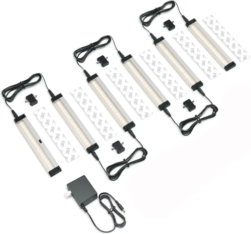 Miniatura 8 de EShine Kit de iluminación LED activada por ondas manuales para debajo del gabinete, regulable, paquete de 3 unidades de 7 pulgadas, control