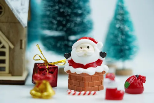 Miniatura 6 de Cutemini Kit de Navidad de casa de muñecas a escala 1:12, 6 piezas de decoración de escena en miniatura, muñeco de nieve, caramelo, muleta