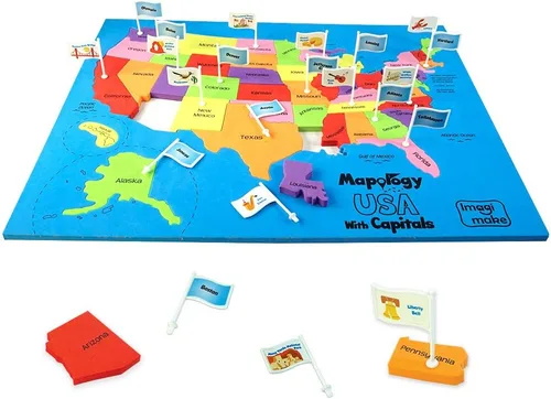 Miniatura 10 de Imagimake Mapology Monumentos de EE. UU. Rompecabezas 3D para niños Juguetes y juegos STEM Juguetes educativos para niños de 5 a 7 años