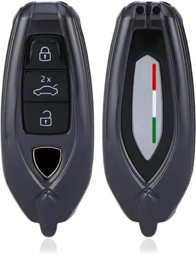 Funda protectora de aleación de aluminio para llavero compatible con Lamborghini URUS 2021-2022 (negro)