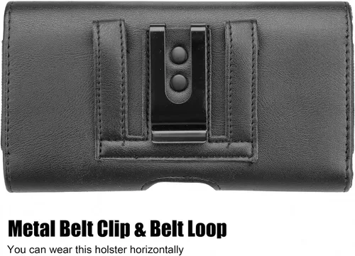 Miniatura 3 de Funda horizontal universal para teléfono celular con trabillas para cinturón y ranuras para tarjetas para teléfono móvil - XL