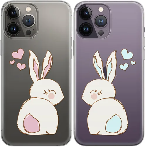 Miniatura 9 de Fundas a juego para parejas compatibles con iPhone 15 14 13 Pro Max 12 Mini 11 Xs 6s 8 Plus 7 Xr 10 SE X 5 Femenino Par de Nupcial Estampado Púrpura