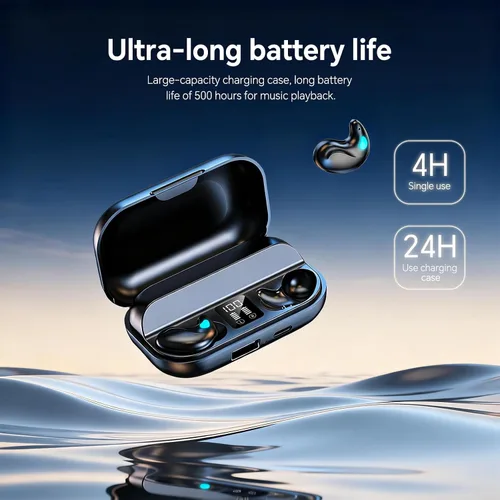 Miniatura 6 de Xmenha Auriculares Inalámbricos Planos Invisibles para Dormir IPX5 Impermeables Auriculares Delgados Invisibles para Dormir para Personas que