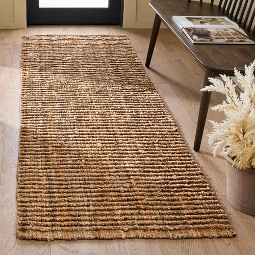 Miniatura 10 de SAFAVIEH Alfombra 9x12 - Colección de fibra natural - Grande - Marrón, Yute hecho a mano, estilo granja, textura gruesa de pelo grueso (NF447D)