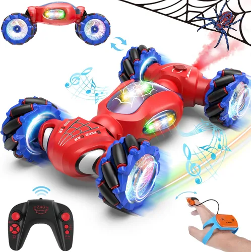 Fosgoit Spider Auto de juguete con control remoto para niños de 6-12 años, regalos de cumpleaños para niños, RC de 2.4Ghz con control de gestos,