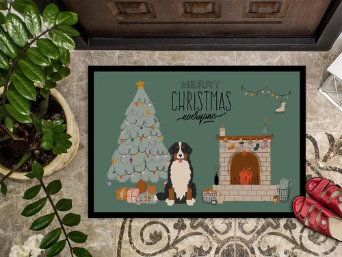 Miniatura 3 de Caroline's Treasures CK7599MAT - Felpudo de Navidad para perros de montaña berneses de 18 x 27 pulgadas, tapete para puerta delantera