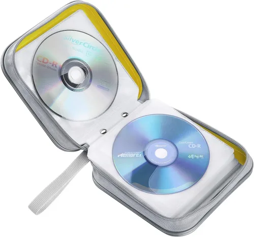 Miniatura 5 de Siveit Funda para CD, capacidad para 40 unidades, para CD/DVD, cartera, de plástico duro, DVD, carpetas de almacenamiento para automóvil, hogar