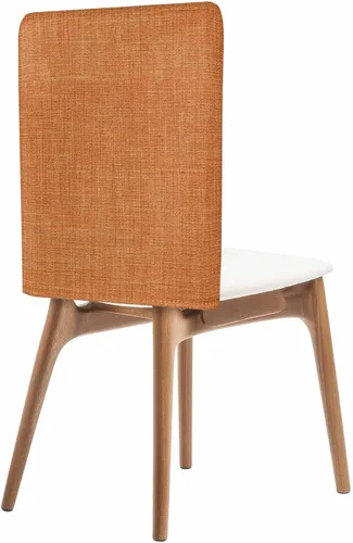 Miniatura 15 de Paquete de 4 fundas de lino beige para sillas de comedor, color liso puro, lavable, extraíble, fundas para sillas de respaldo, funda de respaldo