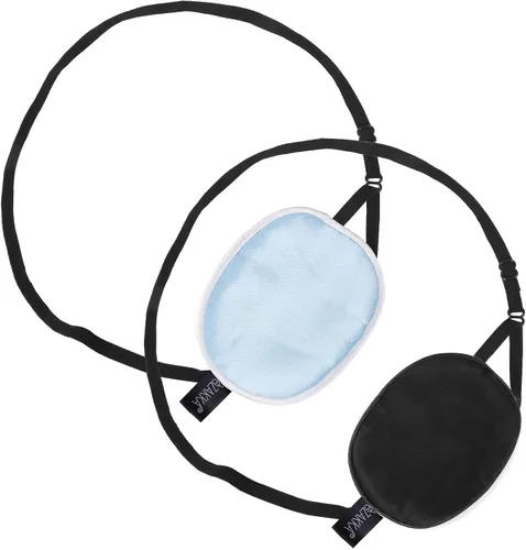 Miniatura 7 de eZAKKA Parches oculares para adultos y niños, 2 piezas de parche de seda médico para ojo izquierdo derecho ojo perezoso después de cirugía ambliopía