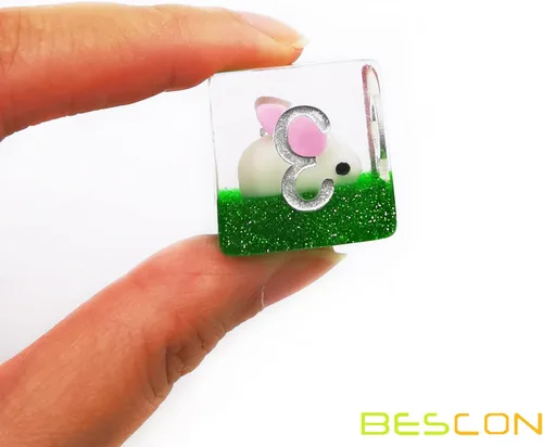 Miniatura 8 de Bescon - Juego de dados de gran tamaño para animales DND, juego de dados gigantes poliédricos de conejo de 7 piezas, dados de gran