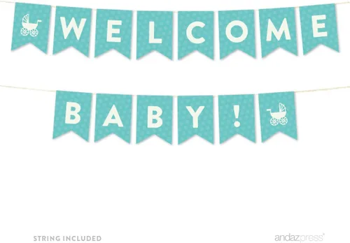 Miniatura 28 de Colección de Baby shower de Andaz Press Baby & Co., Banner Cards & Gifts, 1