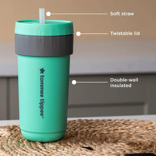 Miniatura 3 de Tommee Tippee Vaso convertible aislado 3 en 1 de 10 onzas, 59.1 ft+, antiderrames, taza multiusos para niños pequeños de 1 a 3, a prueba de fugas