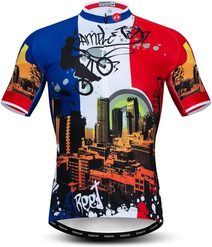 Camisetas de ciclismo para hombre, camiseta de ciclismo de montaña, manga corta, transpirable, camisetas de ciclismo de secado rápido