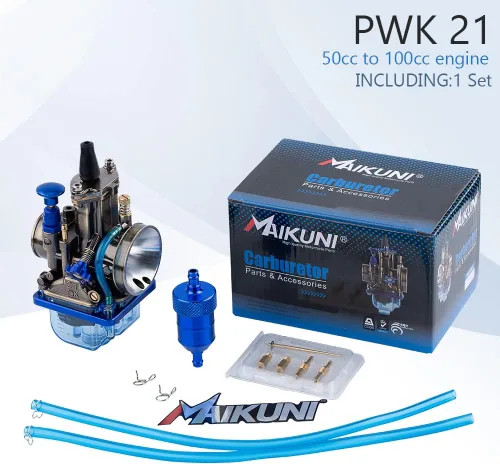 Miniatura 8 de Carburador PWK de 21 mm para Carreras para Motor de 50 cc a 100 cc 2T 4T Moto Dirt Bike, Motocicleta, ATV, Scooter con Colector de Admisión, Chorros