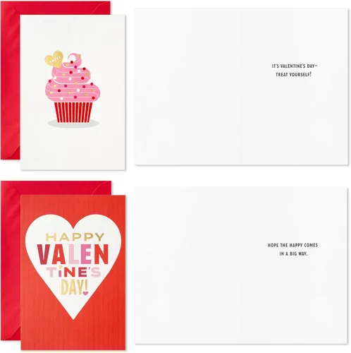 Miniatura 6 de Hallmark Surtido de tarjetas del día de San Valentín, rosa y rojo (36 tarjetas y sobres)
