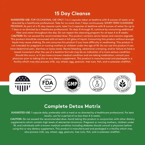 Miniatura 8 de Paquete de 3 unidades de limpieza de cuerpo entero Limpiador de colon de 15 días y alcalinizante del sistema con matriz de desintoxicación