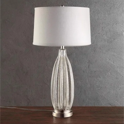 Miniatura 5 de Lamp for Desk Fabric Glass Table Lamp Bedroom Simple Modern Retro Bedroom Villa Living Room Large Light Luxury Bedside Lamp Desk Lamps for Home