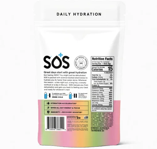 Miniatura 4 de SOS Hidratación (24 porciones (paquete de 1), Rainbow Sherbert)