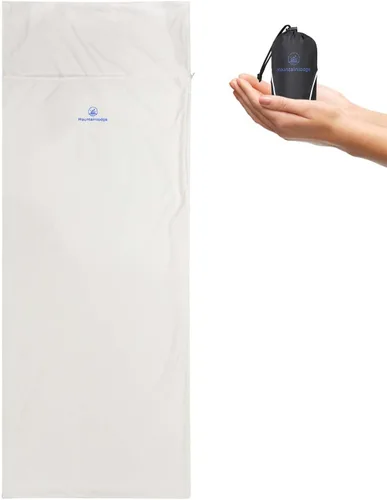 Mountainlodge Forro para saco de dormir para las estaciones de clima cálido con bolsa de transporte, portátil, ligero y agradable al tacto, saco de