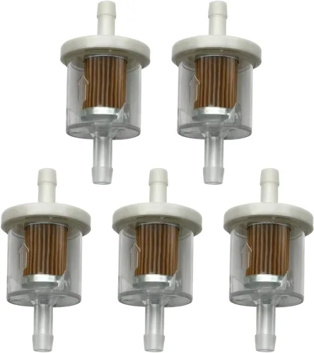 Miniatura 8 de Paquete de 2 filtros de combustible en línea de 1/4 pulgadas, repuesto de 40 micrones para Briggs & Stratton 691035 Kawasaki 49019-0014, compatible