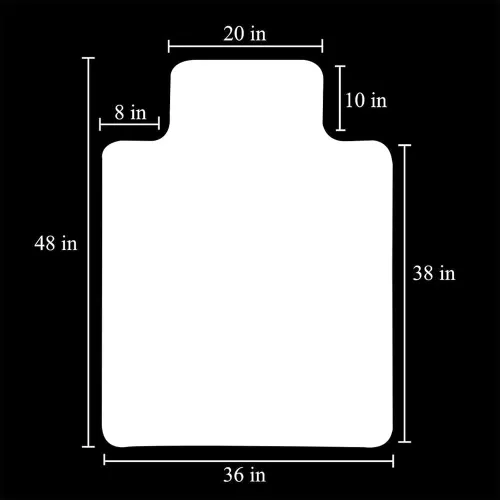 Miniatura 3 de Tapete para silla de oficina para silla de escritorio, para suelo de madera dura, 36 x 48 pulgadas, tapete multiusos para silla para el hogar